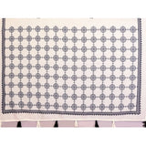 Off-white linen cotton printed saree with unstitched blouse, vibrant floral pattern for traditional Indian wear