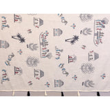 Off-white linen cotton printed saree with unstitched blouse, versatile Indian wear for women's fashion