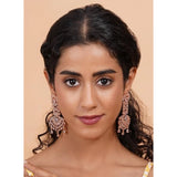 Women's brass silver plated white drop earrings, ideal for accessories collections, keep dry and store securely