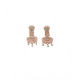 Women's turquoise brass silver plated drop earrings, delicate jewelry for special occasions, keep dry and store safely