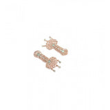 Women's turquoise brass silver-plated drop earrings, store dry, airtight box after use