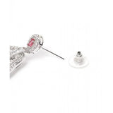Women's brass silver plated red drop earrings, store and care for delicate accessories