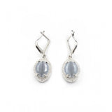 Grey brass silver-plated pendant set for women - delicate jewelry accessory, keep dry