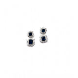 Blue brass silver plated pendant set for women, accessorize your outfit, jewelry on display