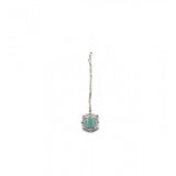 Mint brass silver-plated pendant set for women, elegant jewelry on display