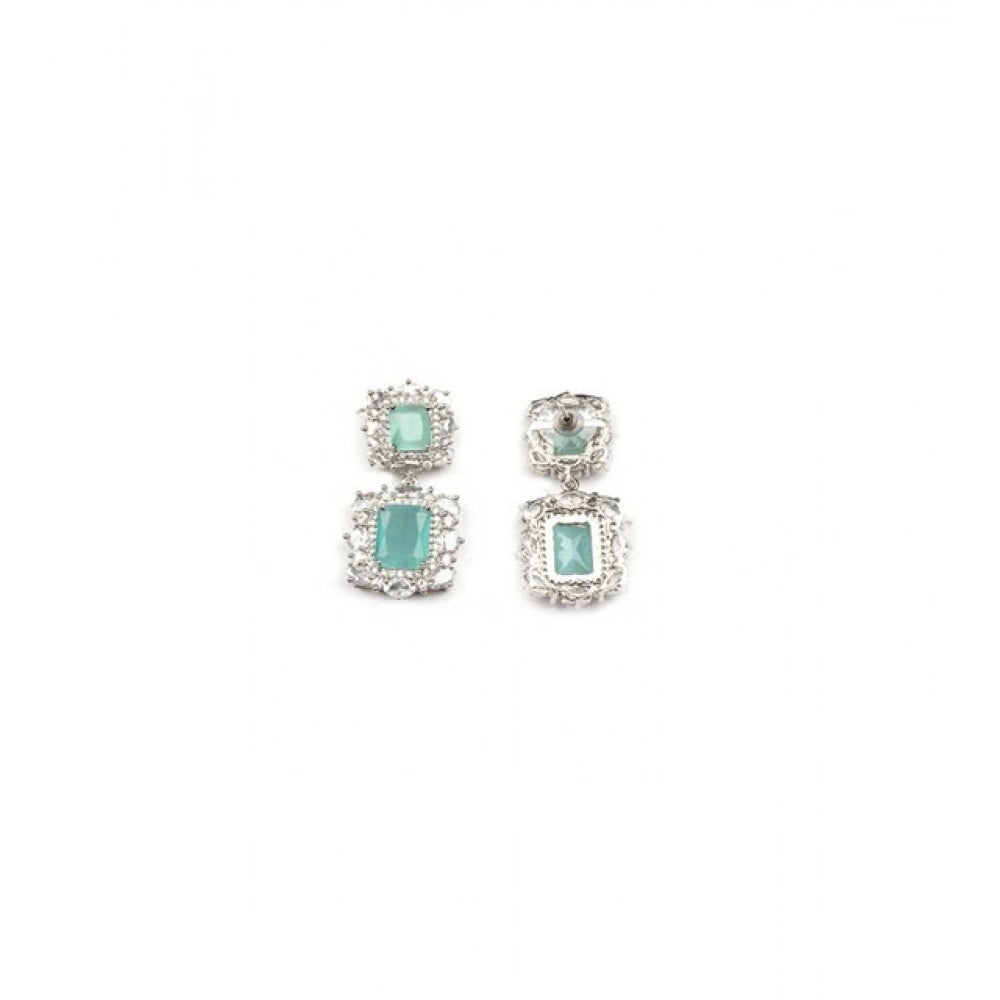 Mint brass silver plated pendant set for women, stylish accessory on display