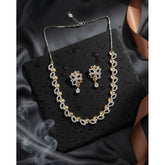Silver-plated brass necklace set for women, stylish and durable jewelry accessory