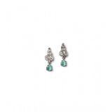 Brass silver plated turquoise necklace set for women - elegant jewelry accessory, keep dry for maintenance