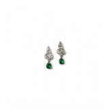 Green brass silver-plated women's necklace set, delicate pieces for accessorizing, store in dry, airtight box