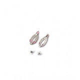 Pink brass silver-plated necklace set for women, delicate and elegant jewelry accessory