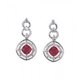 Red brass silver plated women's necklace set, elegant jewelry accessory for special occasions