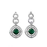 Green brass silver plated necklace set for women, delicate and elegant jewelry on display