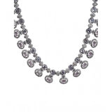 White brass silver plated necklace set for women, elegant accessory for everyday wear