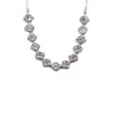 White brass silver-plated women's necklace set, elegant jewelry accessory for fashionable women