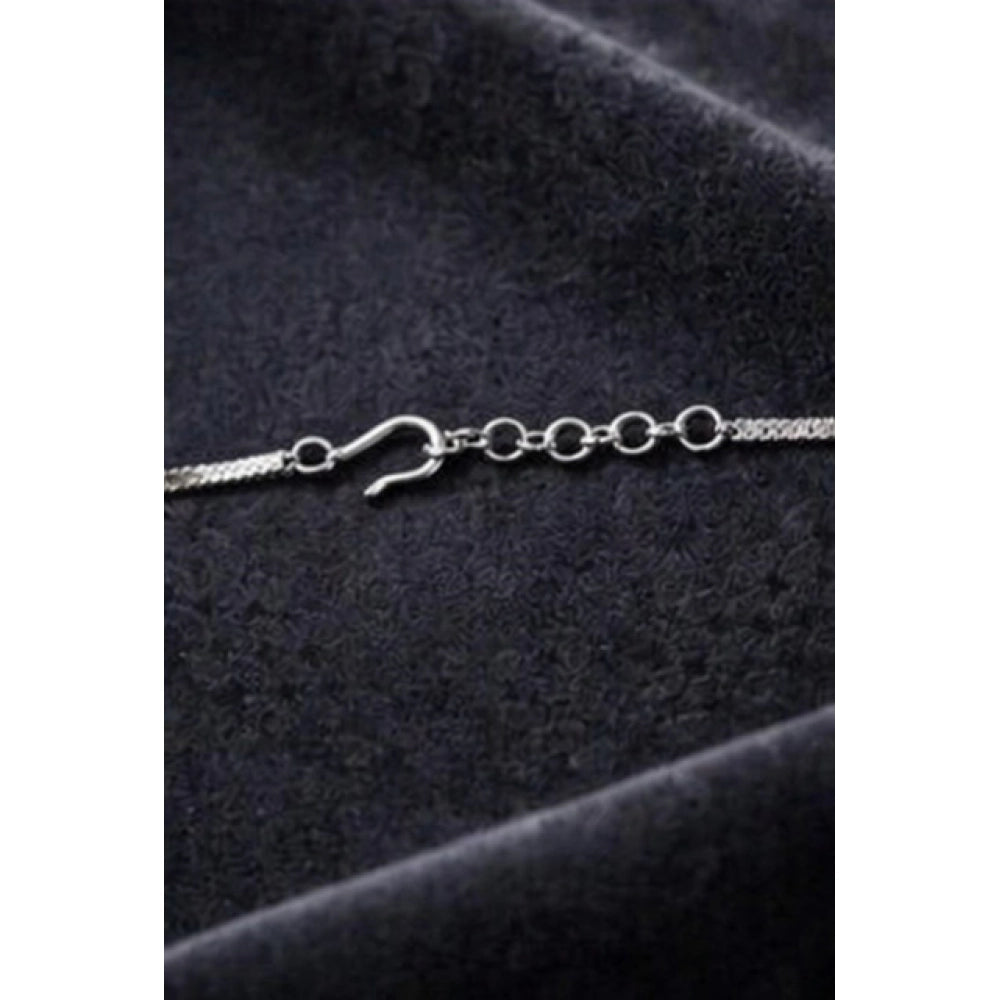 Silver-plated brass women's necklace set in polished silver, elegant accessories for jewelry box