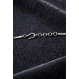 Silver-plated brass women's necklace set in polished silver, elegant accessories for jewelry box