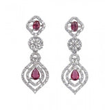 Red brass silver-plated women's necklace set, elegant accessories for fashionable women, store dry to avoid damage