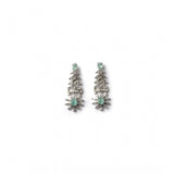 Turquoise brass silver plated women's necklace set, ideal for accessorizing, care instructions included