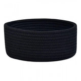 Cotton 8x3 Inch Round 1 Pcs Bedside Organizer With Out Lid (Black)