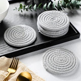 Cotton Rope Drink Coasters 6 Pcs Set (Grey)