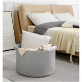 Cotton Pack Of_1 14x12 Inch Storage Basket For Clothes With Out Lid (Gray)