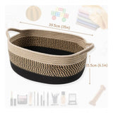 Cotton Pack Of_1 Baby Basket 15x6 Inch Storage Basket For Clothes (Brown)