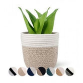 White cotton flower pot (Kidi), multi-purpose storage organizer for bathroom, living room, and kitchen