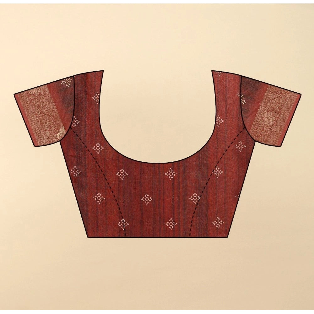 Multicolor cotton blend printed saree with unstitched blouse, vibrant Indian wear for women on display
