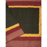 Multicolor cotton silk solid saree with unstitched blouse (5.5mtr), fashionable traditional Indian attire