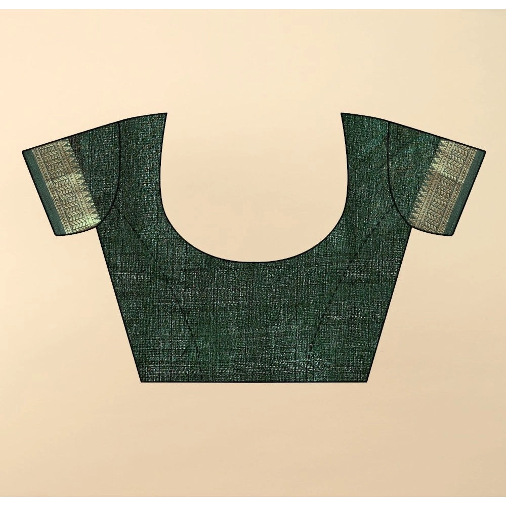 Multi-colored cotton silk solid saree with unstitched blouse (5.5mtr) on hanger