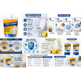 Ultra clean toilet gel pouches (2 pack), liquid cleaning solution for yellow stain removal - fresh fruit scented, shelf life 1 year