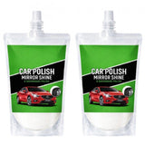 Car and bike polish mirror shine liquid pouches - Pack of 2 (100ML), fresh fruit flavor, designed for enhancing vehicle shine and appearance