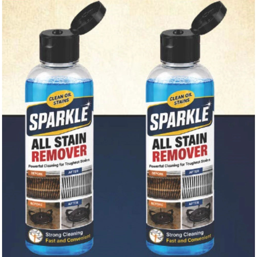 Sparkle Kitchen Stain Remover Liquid - 2 x 100ML bottles, removes tough kitchen stains, fresh fruit flavor