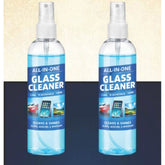 All-in-one glass cleaner spray bottles (2 pcs), fresh fruit scented, removes dirt & dust
