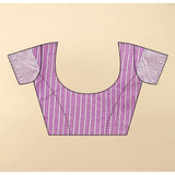 Purple art silk jacquard printed saree with unstitched blouse (5.5mtr) - vibrant, handcrafted traditional Indian attire