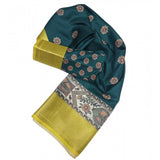 Green cotton silk printed saree with unstitched blouse, 5.5Mtr for women's ethnic wear