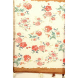 Brown cotton silk floral printed saree with unstitched blouse, 5.5mtr length (close-up)