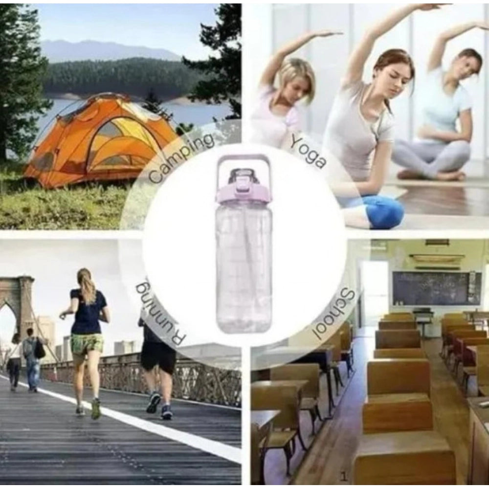 { "alt_text": "Pink BPA-free motivational water bottles set of 3, leakproof hydration tracker for gym fitness lifestyle" }