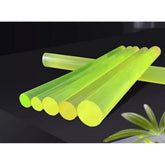 { "alt_text": "Green nylon rod stick martial arts training personal safety self-defense prop accessory made of durable PU rubber" }