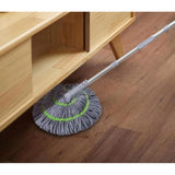 { "alt_text": "Grey microfiber twist mop for floor cleaning, deep dirt removal, hardwood tile laminate mopping tool" }