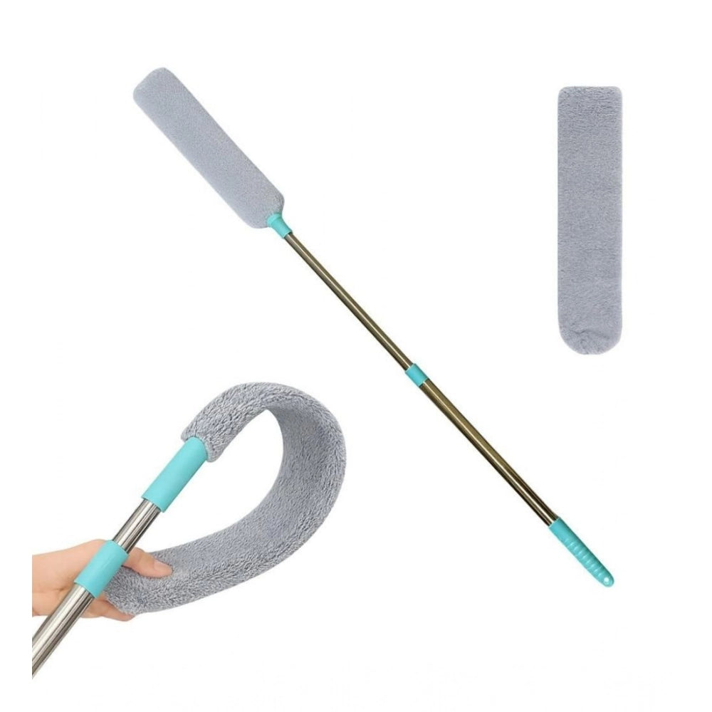 { "alt_text": "Grey microfiber flexible mop set with handles, deep cleaning tool for floors and kitchen surfaces" }