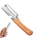 Multicolor 2-in-1 stainless steel vegetable peeler and bottle opener with wooden handle