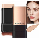 { "alt_text": "Beige foundation stick makeup product, high-pigment waterproof concealer and contour stick for flawless matte finish" }