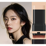 { "alt_text": "Beige foundation stick makeup product, high-pigment waterproof concealer and contour stick for flawless matte finish" }