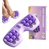 Pack of 2 Portable Double Foot Massage Roller (Purple)