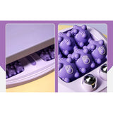 Pack of 2 Portable Double Foot Massage Roller (Purple)
