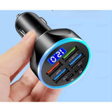 Pack of 2 6 In 1 Car Charger (Black)