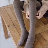 { "alt_text": "Multicolor wool socks pair, thick warm winter leg warmer socks for cold weather insulation" }