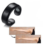 Black magnetic blood sugar control rings for general wellness, open-ended design for men and women