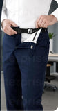 Black adjustable shirt tucker belt for men, designed to keep shirts neatly tucked and wrinkle-free